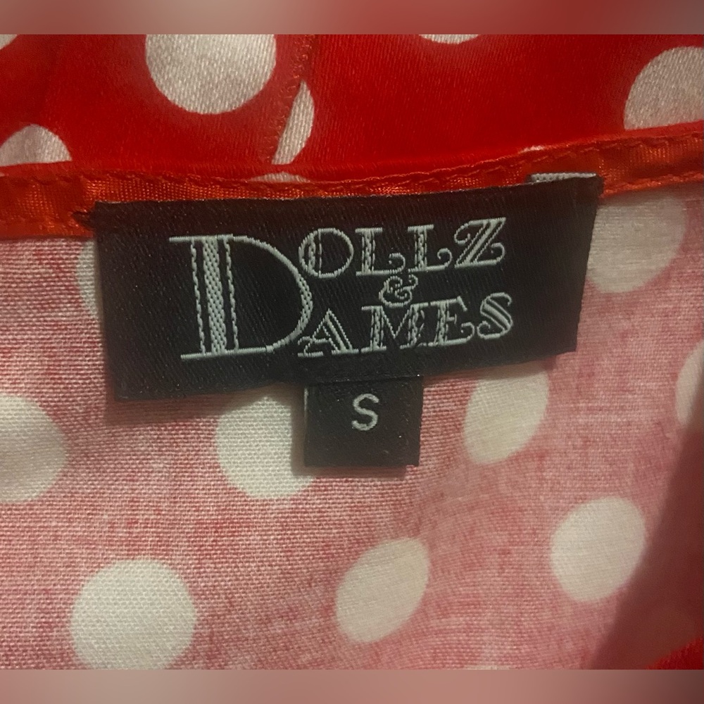 Dollz & Dames Red Polka Dot Dress View 3
